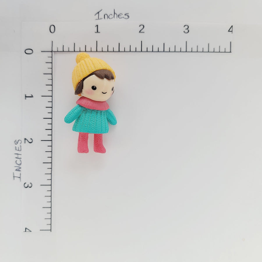 Cute Girl Doll Garden 3D Miniature - K1/K4 - Set of 2