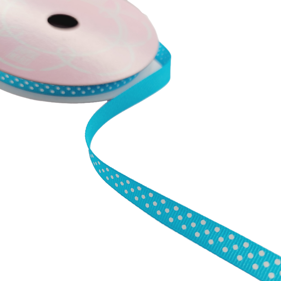 Little Dots Grosgrain Ribbon - 3/8" (9mm) - Sold by the Yard