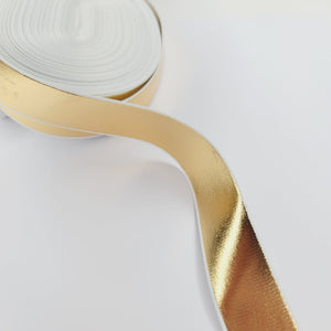 Gold Foil Printed Grosgrain Ribbon - 7/8" (22mm) - 5 yards