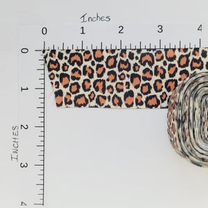 Leopard Printed Grosgrain Ribbon - 1 1/2" (38mm) - Sold by the Yard