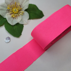 Fluorescent Pink Grosgrain Ribbon - 1 1/2" (40mm) 5 yards