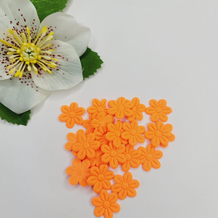 Small Quilt Flowers - #04 - Carrot - 25 units