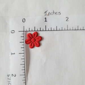 Small Quilt Flowers - #16 - Red - 25 units
