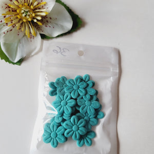 Small Quilt Flowers - #36 - Cerulean - 25 units