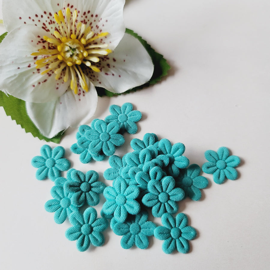 Small Quilt Flowers - #36 - Cerulean - 25 units