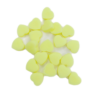 Clay Hearts - Set of 20 - Neon Yellow