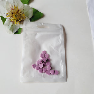 Clay Hearts - Set of 20 - Lilac