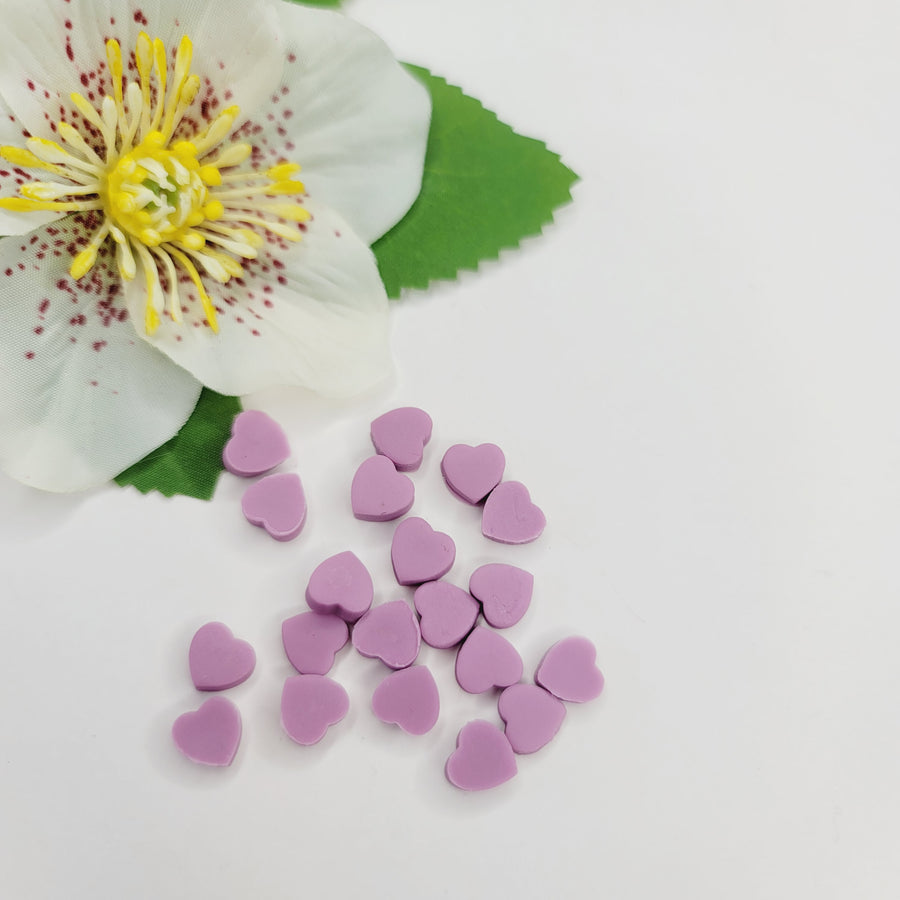Clay Hearts - Set of 20 - Lilac