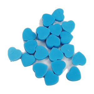 Clay Hearts - Set of 20 - Blue