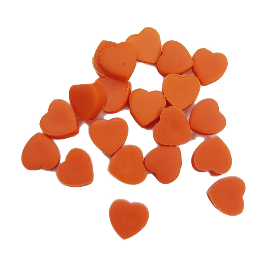 Clay Hearts - Set of 20 - Orange