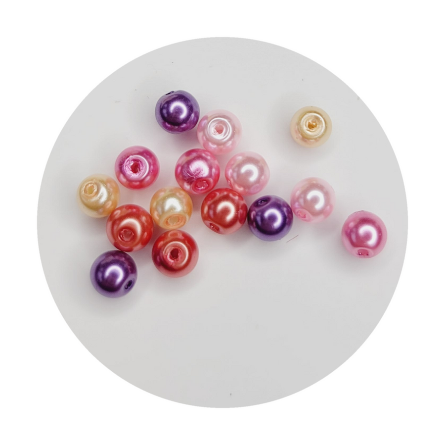 Pearls for Craft - Pastel Colors - Set of 15