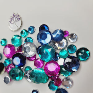 Resin Flatback Gems for Craft - Mixed Colors - Set of 50