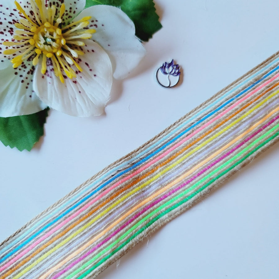 Juta Rainbow Neon Sinimbu Grosgrain Ribbon - 1 1/2" (38mm) - Sold by the Yard
