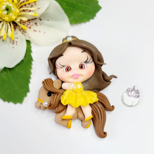 Belle Adventure #069 Clay Doll for Bow-Center, Jewelry Charms, Accessories, and More