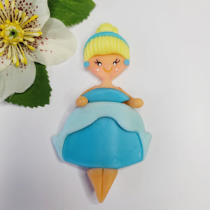 Cinderella 4.5" Flexible Cold Porcelain Clay Doll #120 for Bow-Center, Jewelry Charms, Accessories, and More