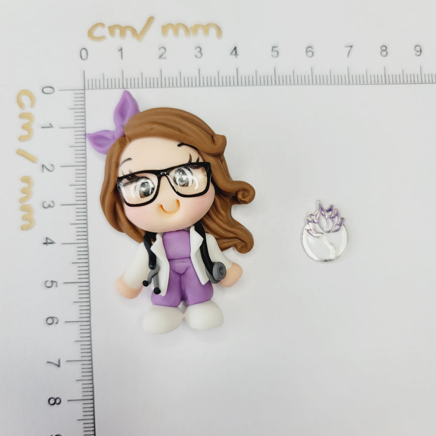 Dr Racky #686 Clay Doll for Bow-Center, Jewelry Charms, Accessories, and More