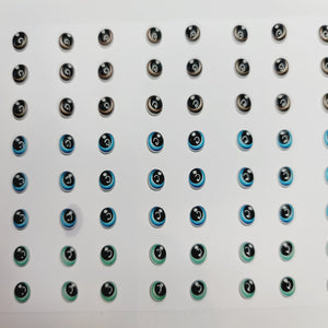 Adhesive Resin Eyes for Clays Multicolor STY R033 PP 64 Pairs