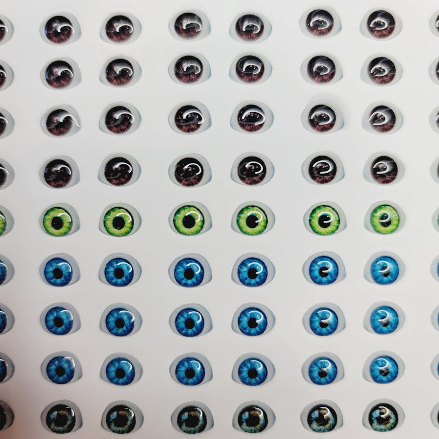 Adhesive Resin Eyes for Clays Multicolor STY R023 PP 72 Pairs