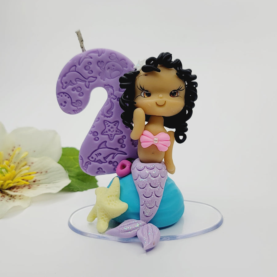 Mermaid Decorative Candle # 2 for cake top