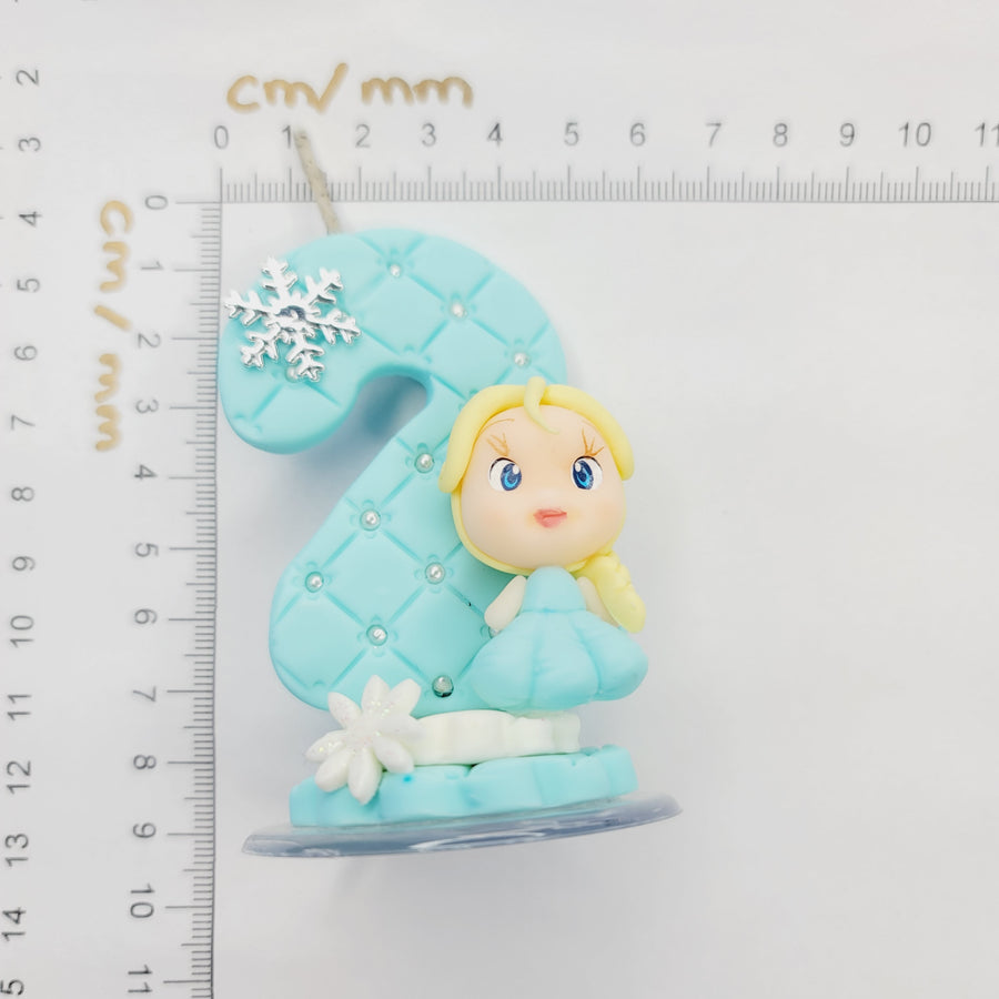 Blond Princess themed- Elsa  candle #2 for cake top