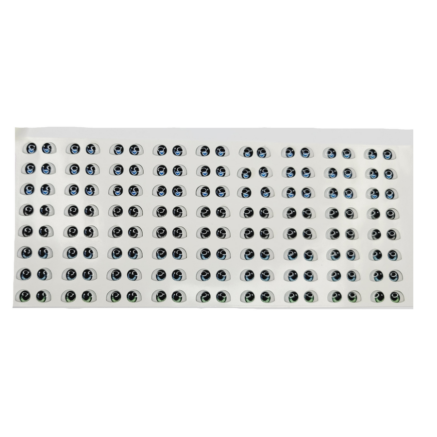 Adhesive Resin Eyes for Clays Multicolor STY R037 PP 72-Pairs