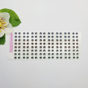 Adhesive Resin Eyes for Clays Multicolor STY R053 P 64-Pairs