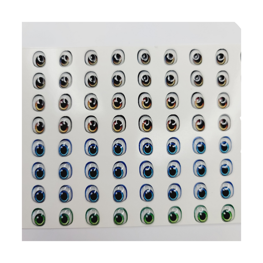 Adhesive Resin Eyes for Clays Multicolor STY R049 P 50Pairs