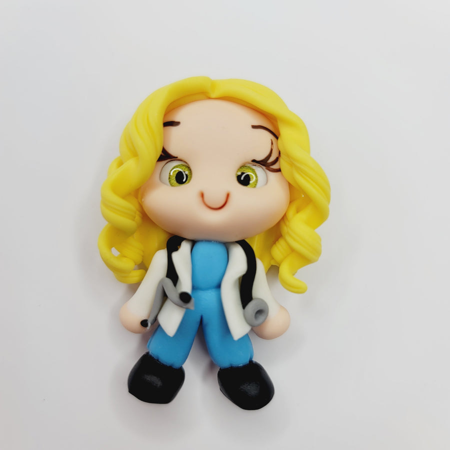 Dr Lenna #163 Clay Doll for Bow-Center, Jewelry Charms, Accessories, and More