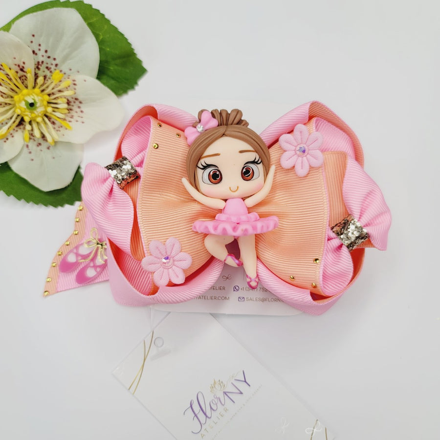 Karlye Ballerina Large Hair-Bow