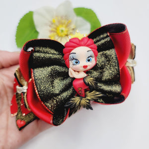 Queens of Hearts mermaid large hair-bow