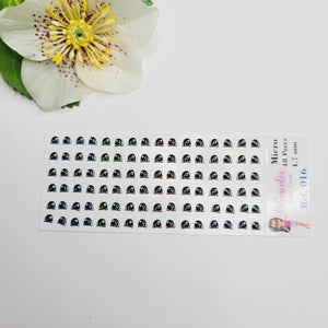 Adhesive Resin Eyes for Clays Multicolor V.A. 0016 (XX-SM) 48 Pairs (MICRO) 4.7 mm