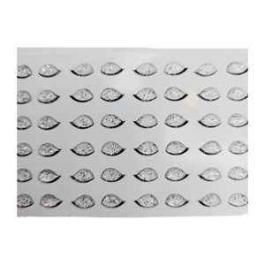 Adhesive Resin Clear Glitter Eyelashes for Clays Multicolor V.A. (MICRO) 36 Pairs 4.7MM