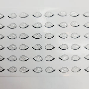 Adhesive Resin Clear Glitter Eyelashes for Clays V.A. (X-SM)/ PP 36 Pairs 5.7MM
