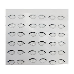 Adhesive Resin Clear Eyelashes for Clays Multicolor V.A. (SM)/ P  36 Pairs 6.7MM