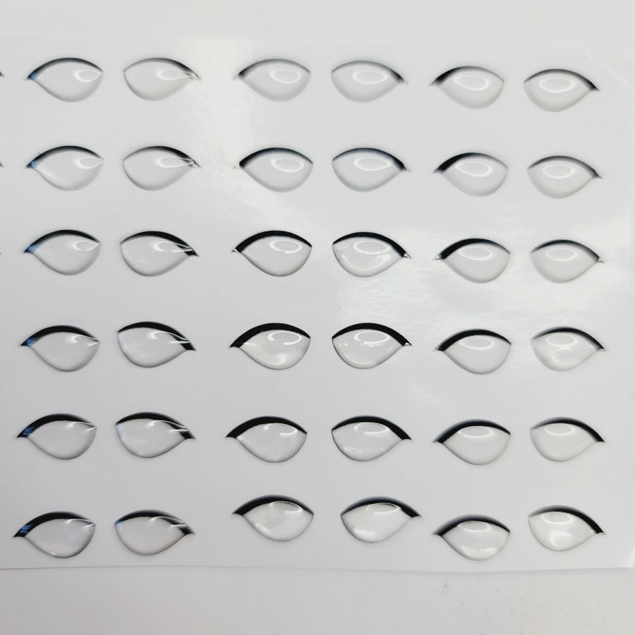 Adhesive Resin Clear Eyelashes for Clays Multicolor V.A. (SM)/ P  36 Pairs 6.7MM