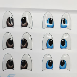 Adhesive resin eyes for clays MF-105 felt eyes LG/G (2.6x1.8mm) 9 Pairs