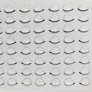Adhesive resin eyes for clays MF 96 Clear eye shadows sm/p  (9X6 mm) 64 Units