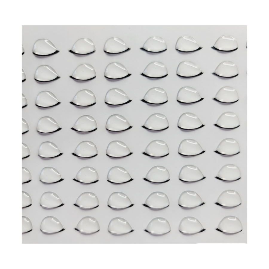 Adhesive resin eyes for clays MF 96 Clear eye shadows sm/p  (9X6 mm) 64 Units