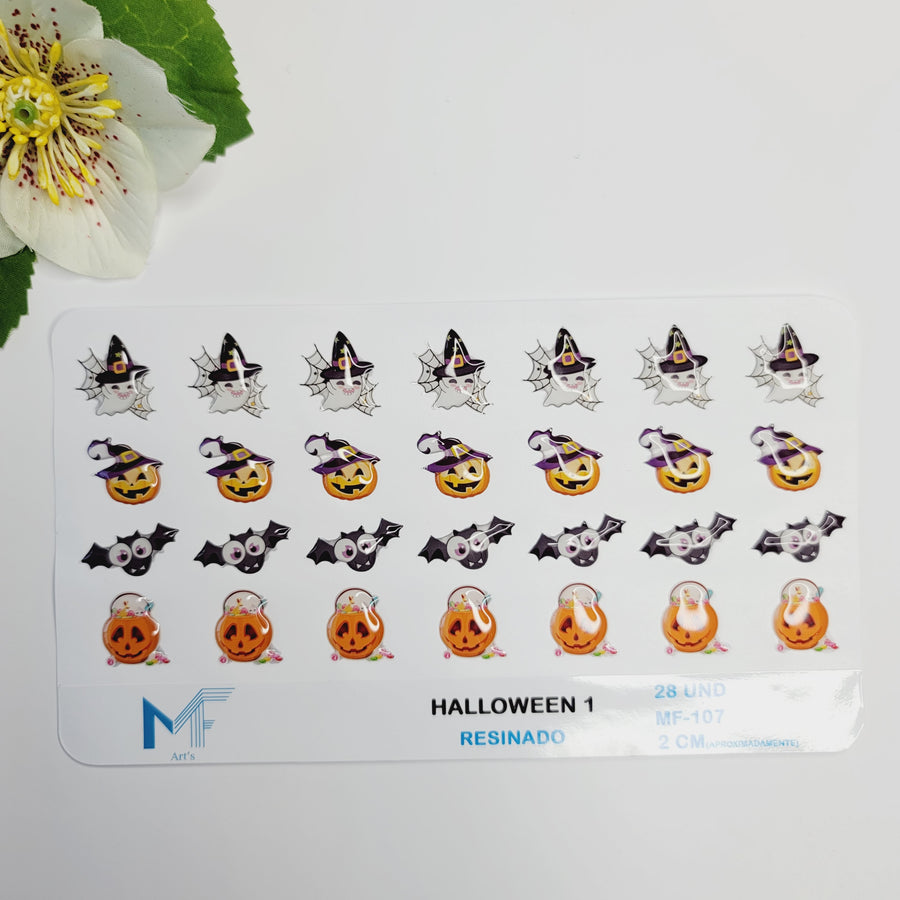 Adhesive resin for clays MF-107 Halloween #1 (2.0 cm) 28 Units