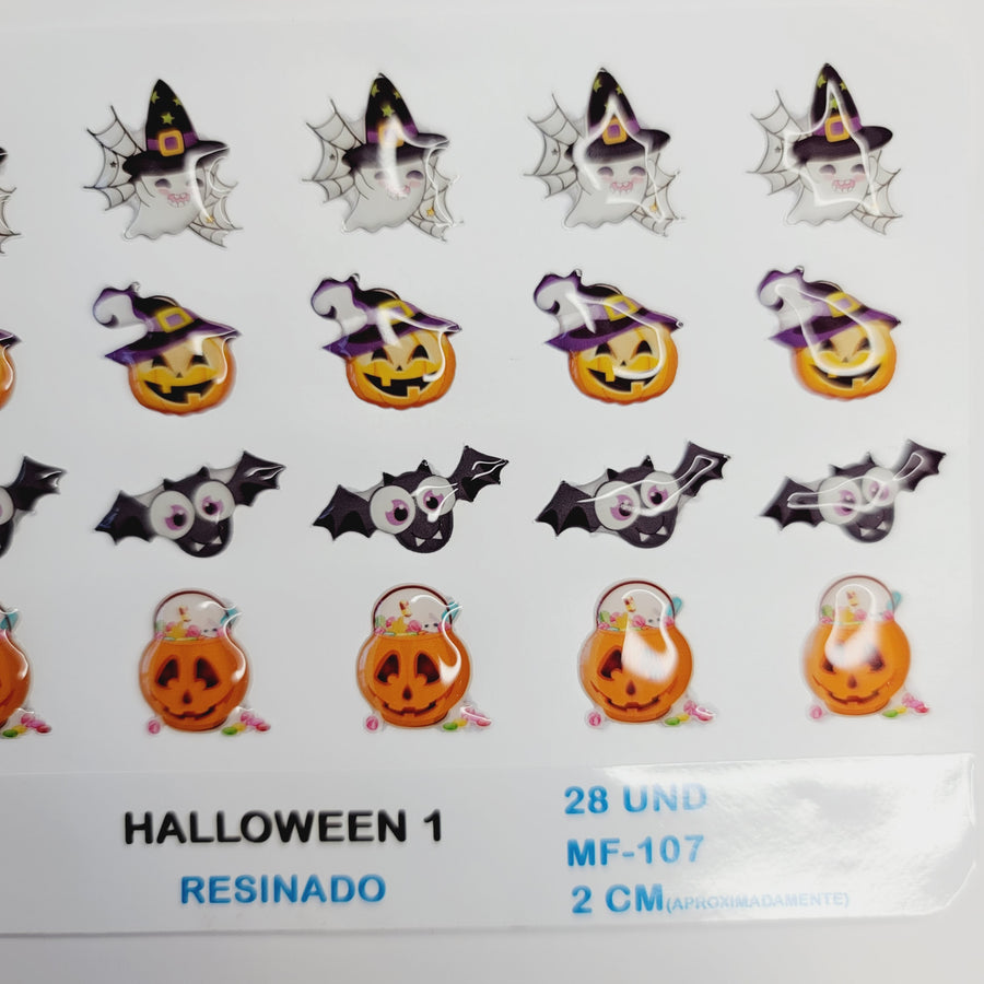 Adhesive resin for clays MF-107 Halloween #1 (2.0 cm) 28 Units