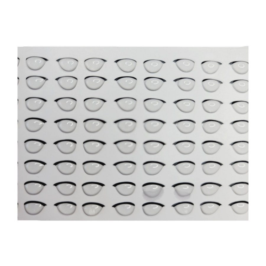 Adhesive resin eyes for clays MF 96 clear eye shadows x-sm/pp  (7X5 mm) 72 Units