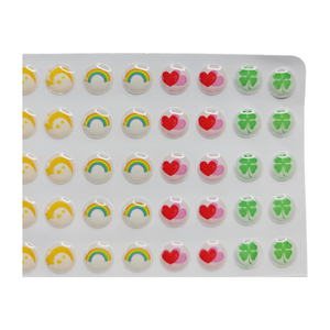 Adhesive resin for clays MF 14 care bear symbols MICRO  (8 mm) 100 units