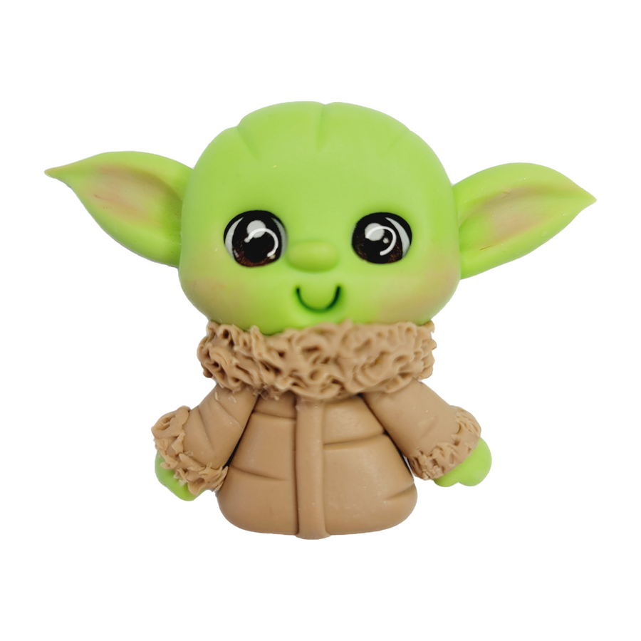 Yoda #597 Clay Doll for Bow-Center, Jewelry Charms, Accessories, and More