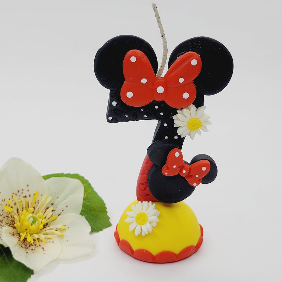 Mouse Girl themed candle #7 for cake top