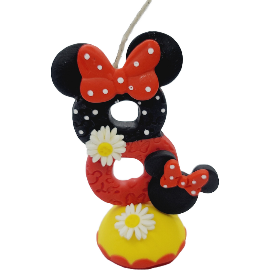 Mouse Girl themed candle #8 for cake top