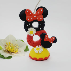 Mouse Girl themed candle #8 for cake top