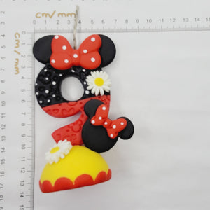 Mouse Girl themed candle #9 for cake top