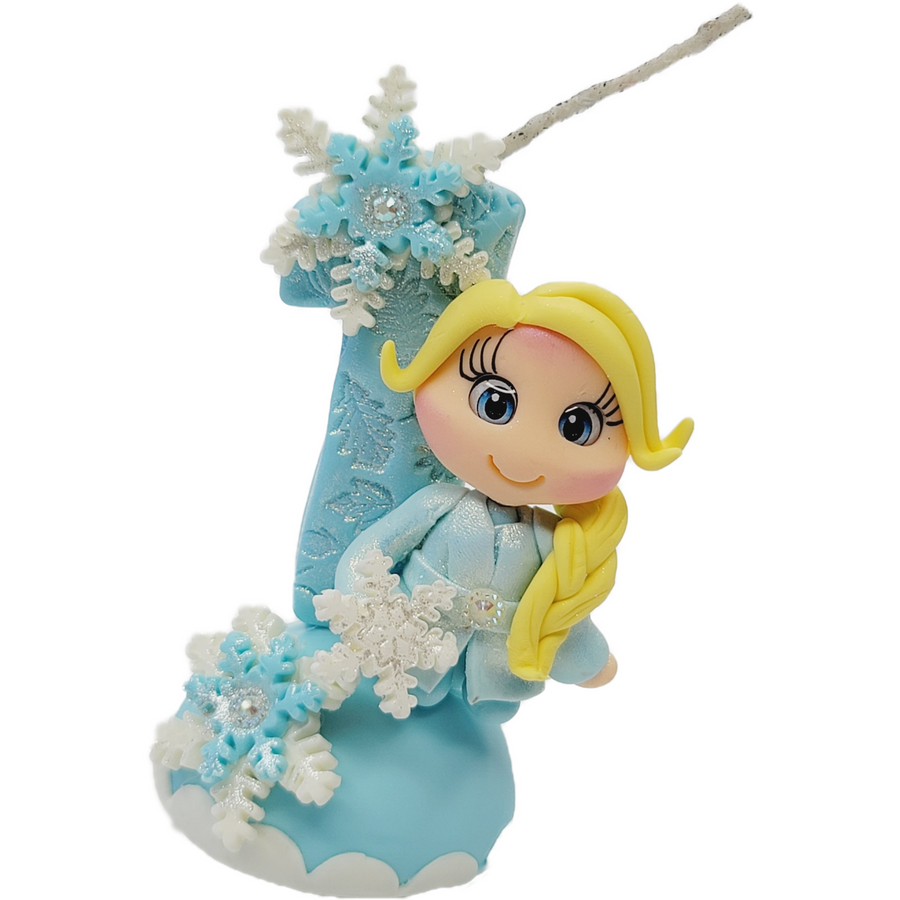 Blond Princess themed candle #1 for cake top