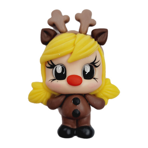 Blitzen Xmas  #073 Clay Doll for Bow-Center, Jewelry Charms, Accessories, and More
