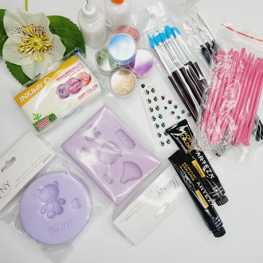 Family starter kit for DYI clay dolls